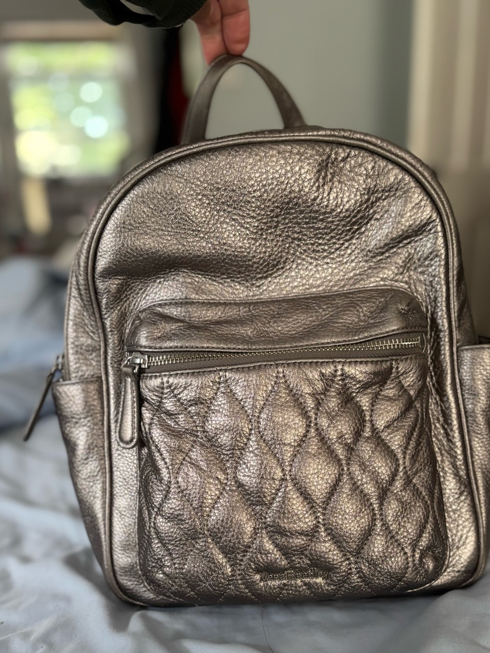 Vera Bradley Leighton Metallic Leather Backpack - Excellent Condition!